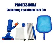 Pool Vacuum Cleaner With Brush For Inflatable Pools, Pool Cleaning Kit - Leaf Skimmer For Pools, Pool Net, Tub Cleaning Tool, Pool Skimmer With 5-Section Telescopic Detachable Pole For Pool, Spa, Pond - 1 Set - View 2