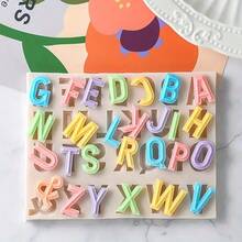 2pcs 3D Silicone Molds With Raised Letters And Numbers - Ideal For Clay, Resin And Cake Plaster Decorations, Great For DIY Crafts And Birthday Decorations - Gray Number and Letter Mold - View 2