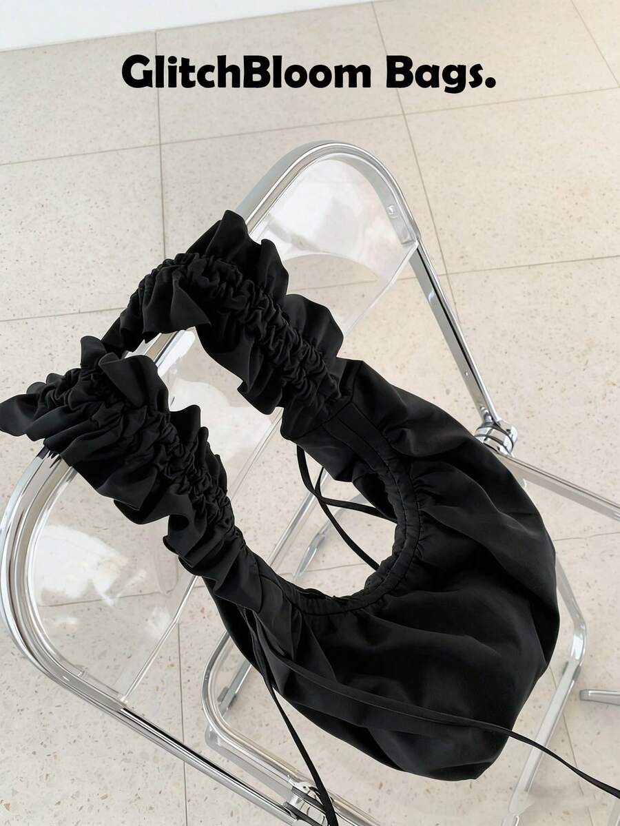 Bolso de hombro cruzado versátil para uso diario, diseño elegante a cuadros con cordón, modelo 2026