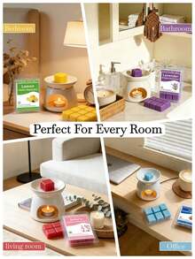 1 Box Colorful Soy Wax Melts (6pcs/Box) | Home And Car Solid Wax Melts | Suitable For Bedroom And Living Room | Great For Wedding Favors, Bridesmaids Gifts, Mother's Day And Birthday | DIY Candle Making Supplies | Designed For Wax Melt Warmers And Candle Melters - Multiple Styles - View 6