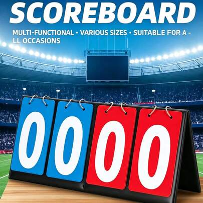 1pc Double-Digit Scoreboard, 4-Digit Scoreboard, 6-Digit Scoreboard, Basketball Scoreboard, Scoring Board, Flip Scoreboard, Match Flip Board, Scoring Device, Table Tennis Scorer, Point Scoreboard, Portable 4-Digit Basketball Scoreboard, 6-Digit Billiard Scoreboard, Football & Table Tennis Scoreboard, 2-Digit Flip Scoreboard, Multi-Function Scoreboard, Quiz Scoring Device, Single-Game Scoring Board, Multi-Function Badminton & Volleyball Competition Scoreboard