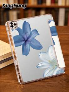 Kingsung Ốp máy tính bảng hình chữ Y gập lại, in hai mặt, họa tiết hoa xanh dương, tương thích với Air 8 (M4) 11 inch 2026, thế hệ thứ 11 (A16) 11 inch 2025, thế hệ thứ 7/8/9, điều chỉnh đa góc với 6 chế độ giá đỡ, tích hợp ngăn đựng bút chì, mặt lưng trong suốt, chống sốc, chức năng tự động bật/tắt màn hình, tương thích với Samsung Galaxy Tab A9 Plus 11 inch 2023. - Nhiều màu - Xem 3