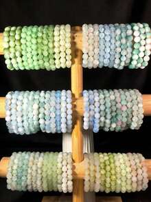 36PCS Mixed Boho Glass Bead Bracelets Set For Women, Stackable Stretch Crystal Bracelets, Handmade Jewelry For Daily Wear,  Birthday Gift - 彩色 - 查看 3