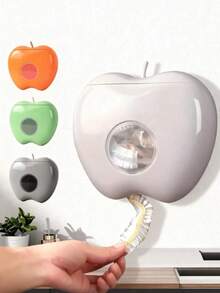 Plastic Bag Holder, Apple-Shaped Bag Dispenser, Wall-Mounted Storage Box, Space-Saving Bag Organizer, Elastic Wrap Holder, Multi-Functional Durable Storage Rack For Home, Office, Kitchen, Bathroom Trash Bag, Shower Cap Storage Box, Dust-Proof Box, Bathroom Storage, Kitchen Container - Multicolor - View 5