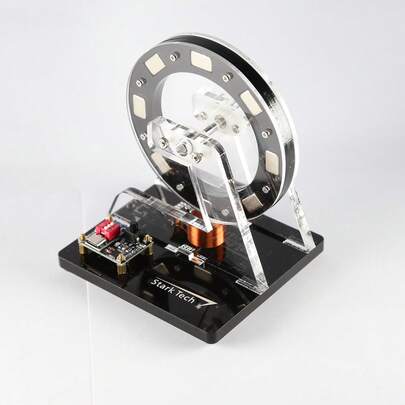 Type-C 5-12V 1000-1500rpm Transparent Acrylic Ferris Wheel Model, Brushless Ferris Wheel Motor Model, Small Hall Motor Ferris Wheel Brushless Motor Model, Bedini Motor Low Power High Speed Technology Decor, Home Decor, Science Gift, Educational Motor Principle Demonstration