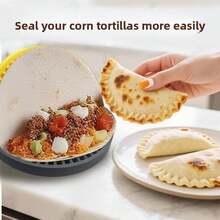 Large CRIMPIT Tortilla 3-In-1  6-8-10''flour Tortillas)-Mess-Free Meals,Versatile Cooking,Endless Recipe Ldeas,Perfect For Leftovers-Kitchen,Utensils - 黃色 - 查看 5