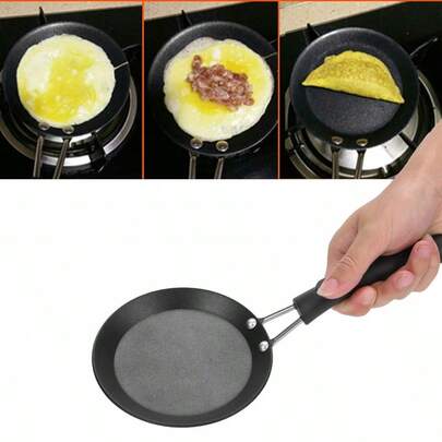 5-Inch Single-Egg Frying Pan - Cast Iron Mini Non-Stick Egg Pan, Ideal For Home Kitchens And Outdoor Camping