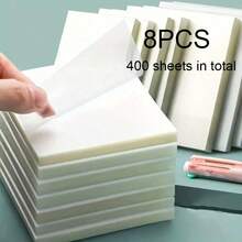 2pcs/100pcs Transparent Memo Sticky Notes, Student Notebook Bookmark Stickers - one-size - View 10