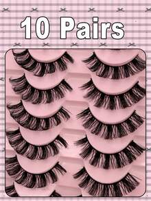 Fluffy False Eyelashes, Natural & Thick, Full Strip Style, Easy To Apply, Voluminous & Full, Essential Item To Create Perfect Makeup Look. - Black - View 4