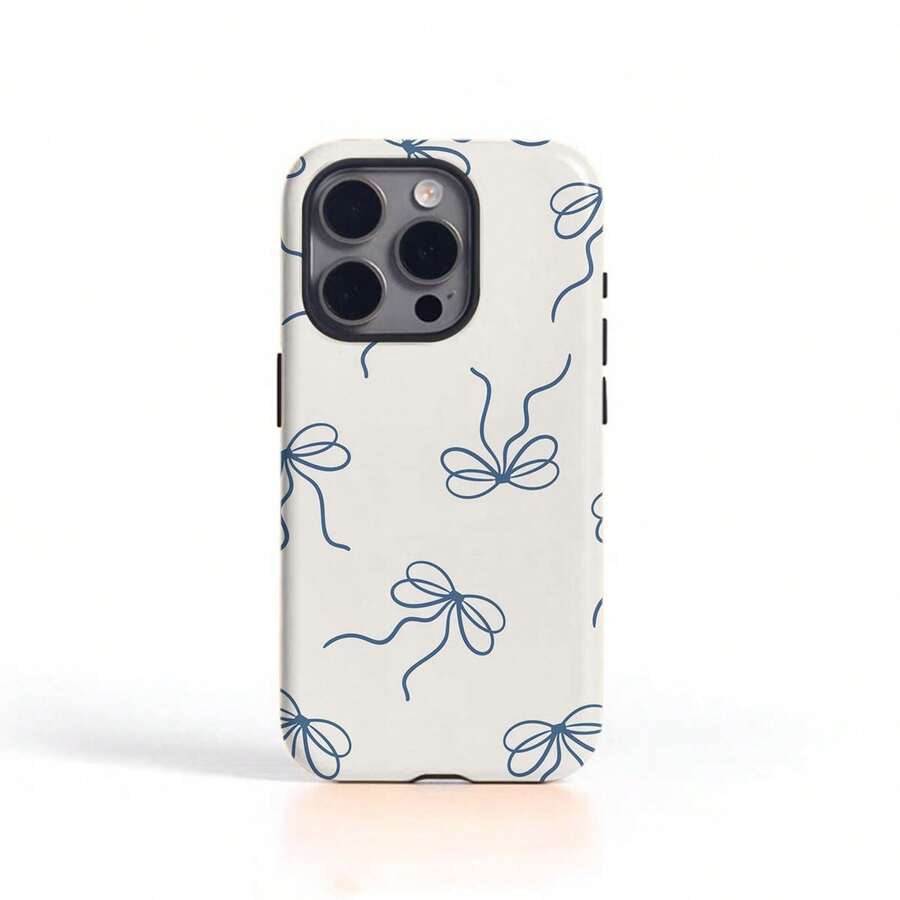 蓝色条纹图案手机壳,适用于 17/16E/15/14/13/12/11 Pro/Air/XR/XS Max/8/7 Plus,防震硬质 PC 双层后盖 - 多色1 - 查看 1