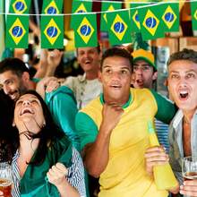 1 bộ/30 lá cờ dây Brazil, cờ tam giác nhỏ Brazil, cờ kéo, trang trí cho lễ khai mạc sự kiện, cuộc thi và tiệc tùng. - BR - Xem 4