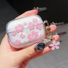 Ốp tai nghe TPU mặt dây chuyền hoa, tương thích với tai nghe Bluetooth không dây của Apple, vỏ bảo vệ chuyên nghiệp cho thế hệ thứ 2/3. - Nhiều màu - Xem 1