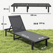 Outsunny Patio Lounge Chair & Swing Chair - A - View 6