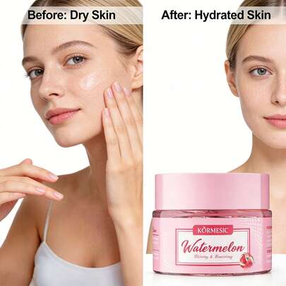 西瓜面部保湿霜，改善干燥、脱皮、粗糙和紧绷感，深层滋养并修复肌肤屏障，保湿补水，令妆容更服帖，适合日常使用、通勤、居家、妆前、晒后，四季皆宜，男女皆可。