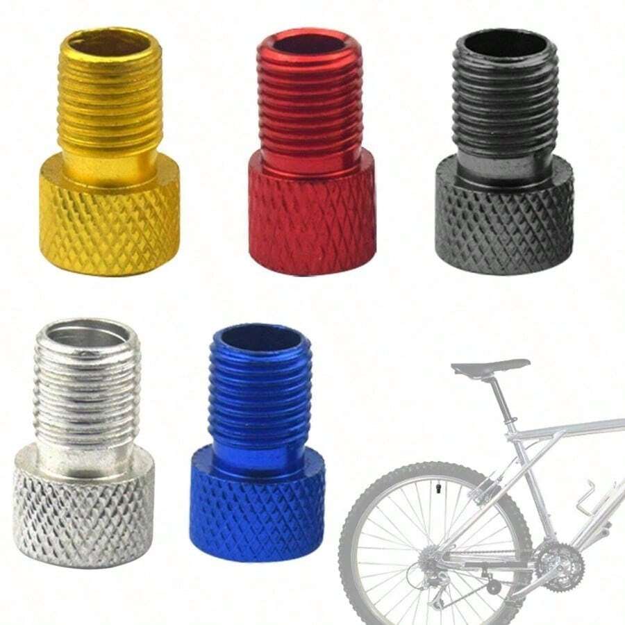 4pcs Bicycle French Valve To American Valve Adapter, French Valve To Regular Valve Adapter - Multicolor - View 1