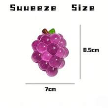 Highly Clear Crystal Grape Soft Fidget Toy, Transparent Crystal Grape Soft Stress Relief Office Desk Decor, Suitable For Teenagers - Multicolor - View 3