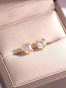 S925纯银2克拉莫桑石耳钉，适合母亲节、婚礼、派对等场合。 - 彩色 - 查看 6