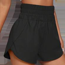 Women's High Waisted Shorts Elastic Waist Loose Fit Lightweight Casual Summer Running Shorts - màu xanh lá - Xem 8