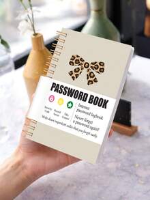 1pc Small Password Notebook With Independent Index Tabs, 4"X5.5" Minimalist Password Logbook, Includes Website And Login Password Recording, Home And Office Supplies, Back To School Stationery - Multicolor - View 7
