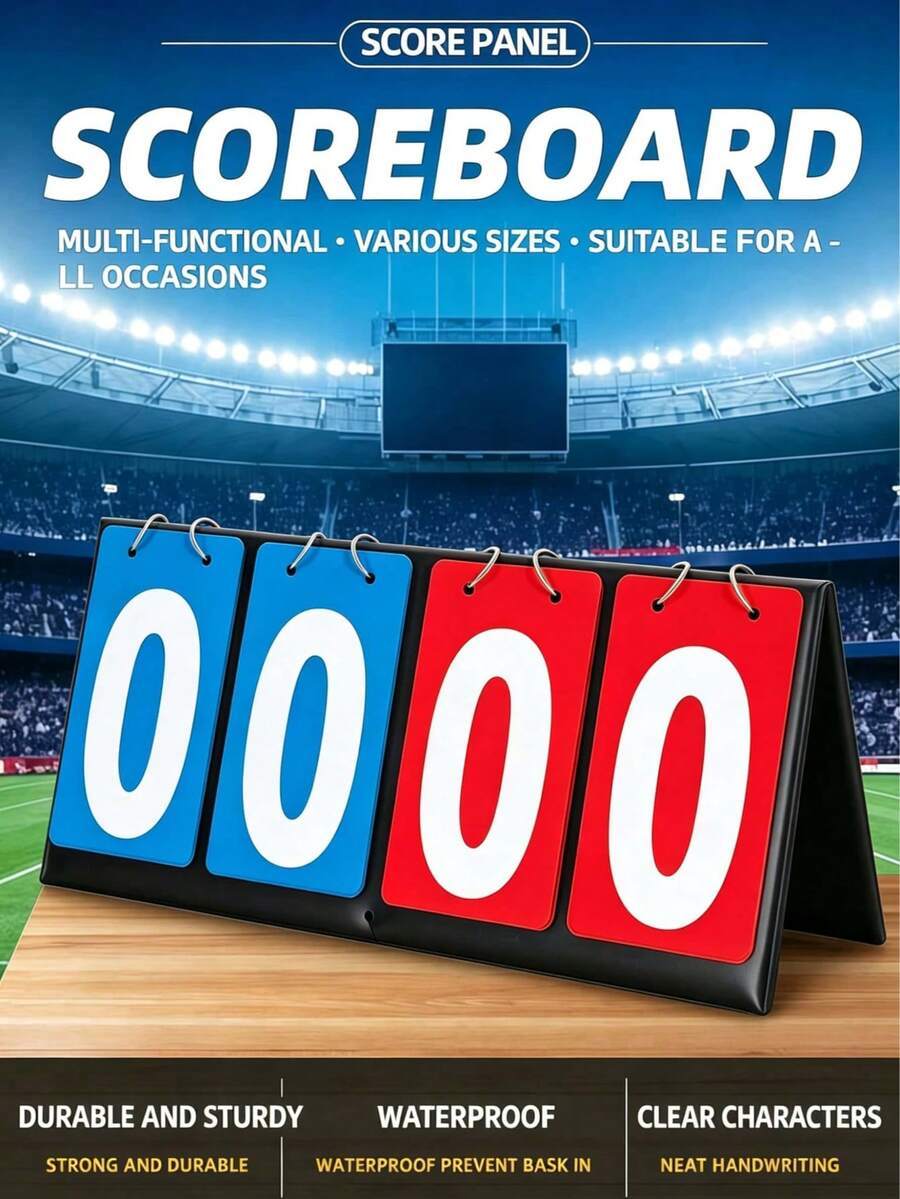 2/4/6位數計分板,籃球、桌球、撞球、羽球、排球、足球計分板,計分板,翻頁計分板,遊戲翻頁板,計分器,得分計分板,4位數籃球計分板,測驗計分器 - 彩色 - 查看 1