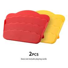 1/2/4pcs Wave Design Poker Card Holder, 4 Colors Available, Portable Poker Card Holder, Suitable For Family Game Night And Gatherings, Poker Cards Not Included - A - View 21