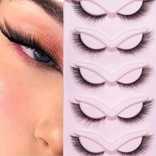 LIMEIKAI 5 Pairs Eye False Eyelashes Natural Volume Curly Makeup Lash Extension For Daily Party Wear 16mm - View 4