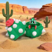 3D Printed Cute Adorable Cactus Dragon + Dragon Egg Model Plastic Figurine Desktop Decor Sculpture Gift - Multicolor - View 13