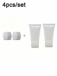 Plastic Toothpaste Tube And Face Wash Adapter With Refill Bottles, Convenient For Toothpaste And Face Wash Refill, Cosmetic Tube Bottle, Face Wash Gel Tube, Toothpaste Dispenser Tool Set, Household Items, Travel Kit - Multicolor - View 9