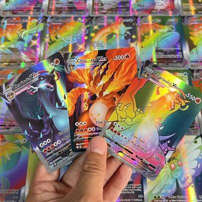 300pcs Complete English Version Cards (V Series, Vmax, GX Rare Cards), Well-Made, High HP, Strong Battling Power, Essential Gift For Anime Series, Comics, Games, Merchandise, Birthday And Holiday Parties
