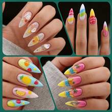 nailpop 150pcs Soft Nail Forms With Detachable Handles And Built-In Measurement Lines, Convenient For Storage, Comes With Gel Remover! Ideal For Nail Extension And Creative Design! - Clear - View 8