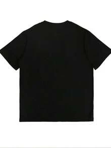 ropa de mujer Camiseta de mujer mexicana con estampado de dibujos animados Mazawa - Diseño floral vibrante, preencogida, ropa casual para todas las estaciones, lavable, con flores coloridas, moda cultural, camiseta con estampado duradero, camiseta mexicana, camisas de mujer de verano - Negro - Ver 2