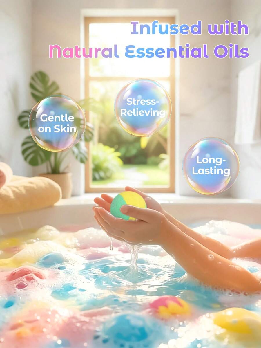 SPA 泡澡球，温和配方，深层清洁，易于冲洗 - 多色 - 查看 1