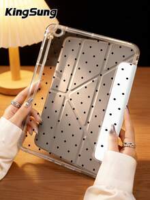 Kingsung 简约清新图案 Y 型折叠双面印花平板电脑保护套，兼容 2026 年新款 Air 8 (M4) 11 英寸（第十一代）和 2025 年款 11 英寸（第十代）(A16) 平板电脑，支持 6 种支架模式的多角度调节，内置笔槽，透明后盖，防震保护，自动唤醒/睡眠功能，也兼容三星 Galaxy Tab A9 Plus 2023 年款 11 英寸平板电脑。 - 彩色 - 查看 1