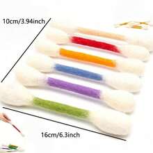 6 piezas de bastoncillos de algodón extra grandes, juguetes portátiles lindos y prácticos para gatos - Multicolor - Ver 2
