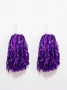 1/2/6pcs Cheerleading Pom Poms, Cheerleading Flower Decor For Dance & Sports - Multicolor - View 28