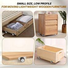 Bộ 12 bánh xe (bao gồm 4 bánh xe êm ái + 8 ốc vít) cho ngăn kéo đồ nội thất, bánh xe gắn bên hông bền bỉ, êm ái, đường kính 1.25 inch, bề mặt kim loại, đáy phẳng, kiểu dáng công nghiệp, bánh xe đồ nội thất hiện đại, bánh xe đáy phẳng chất lượng công nghiệp. - A - Xem 10