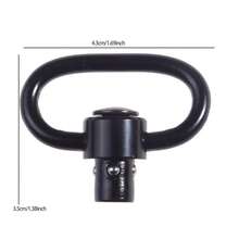 1.25 QD Sling Swivel Mount For Two Point Sling 360°Rotatable Easy To Mount QD Sling Heavy Duty Quick Detach Push Button Swivels - Black - View 7