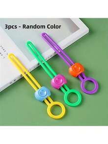 1/3/6/12pcs Tricolor Food Preservation Zipper Clips, Creative Food Sealing Buckle, Wire Storage Cord Organizer, Kitchen Storage & Preservation Tools - Multicolor - View 14
