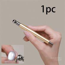 1支升级版猫眼美甲凝胶，带玻璃珠磁铁，粉色/银色/绿色/玫瑰金猫眼磁性指甲油，配有双头磁棒，磁吸力强，多功能美甲设计工具 - 彩色 - 查看 14