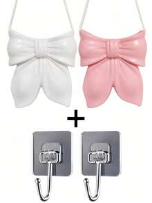 1/2pcs Pink/White Bow Hanging Vase, Decorative Vase, Flower Vase, Wall Decor, For Living Room/Bedroom - Multicolor - View 11