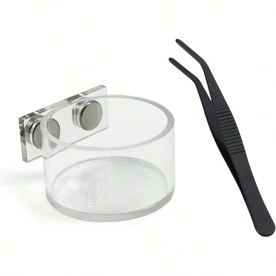 1 Set Spider Feeding Tray, Magnetic Small Water Bowl, Jumping Spider Transparent Food Tray With Clip, Acrylic Decor Feeding Stand, Basic Accessories For Small Pets - View 1