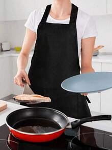 Polyester Adjustable Neck Apron With 2 Large Pockets - Neutral Colors, Ideal For Cooking, Baking, Grilling, Christmas Crafts, Machine Washable, Baking Apron | Adjustable Apron | Polyester Apron - Multicolor - View 4