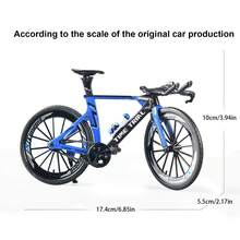 1:10 Scale Alloy Mountain Bike Model, Road Bike Model, Creative Cycling Accessory, Static Display, Cycling Enthusiast Collectible Gift - Blue - View 3