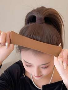 5pcs/Set Women's High Elastic Non-Damaging Seamless Hair Scrunchies, Fashionable Versatile Elegant Minimalist Solid Color Hair Accessories Suitable For Daily, Casual, Party, Beach, Commute - Can Be Used For Ponytail, Bun, Washing Face, Makeup, Matching Outfits,Festival,Birthday - Multicolor - View 2