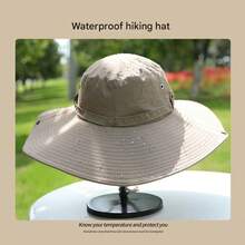Men's Summer UV Protection Sun Hat, Fishing Hat, Face Shielding Sun Hat, Wide Brim Sun Hat, Bucket Hat, Unisex Style, Suitable For Outdoor Activities - Multicolor - View 5
