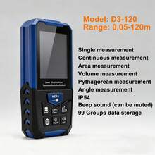 With Electronic Angle Measurement Digital Laser Range Finder Laser Meter High Precision Measuring Tools IP54 Waterproof Tape - D3-120 (Standard Version) - View 12