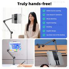 Tablet Stand, Phone Stand, Stand, Desktop Stand [Super Sturdy] Clamp Stand, Suitable For Bed, Slouchy Phone Tablet Stand, Phone Stand Fit For IOS Mini 7 Kindle 4-13 Inch Devices - View 6