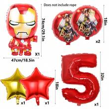 Red Balloon Decorations, Suitable For Birthday Parties, Birthday Happy Balloon Set. This Is The Perfect Birthday Gift. Gender Reveal Party Wall Decoration Balloons. - Balloon Set - View 4