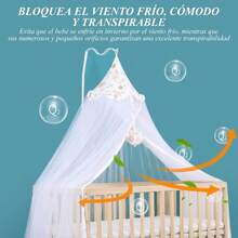 Mosquitero para Cuna de Bebé Universal – Con Soporte Ajustable, Protección Completa contra Mosquitos - Estrella - Ver 6