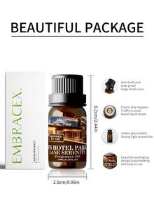 EMBRACEX. 10ml Aceite esencial de hotel, Park Lane Tranquilidad, Aceite de fragancia de lujo, Ambientador de coche, Aceite de aromaterapia, Difusor de varillas, Desodorante de interior, Aceite de aromaterapia para coche, Aroma de experiencia de hotel de cinco estrellas, Esencial de vacaciones, Todo el año - Serenidad de Park Lane - Ver 7